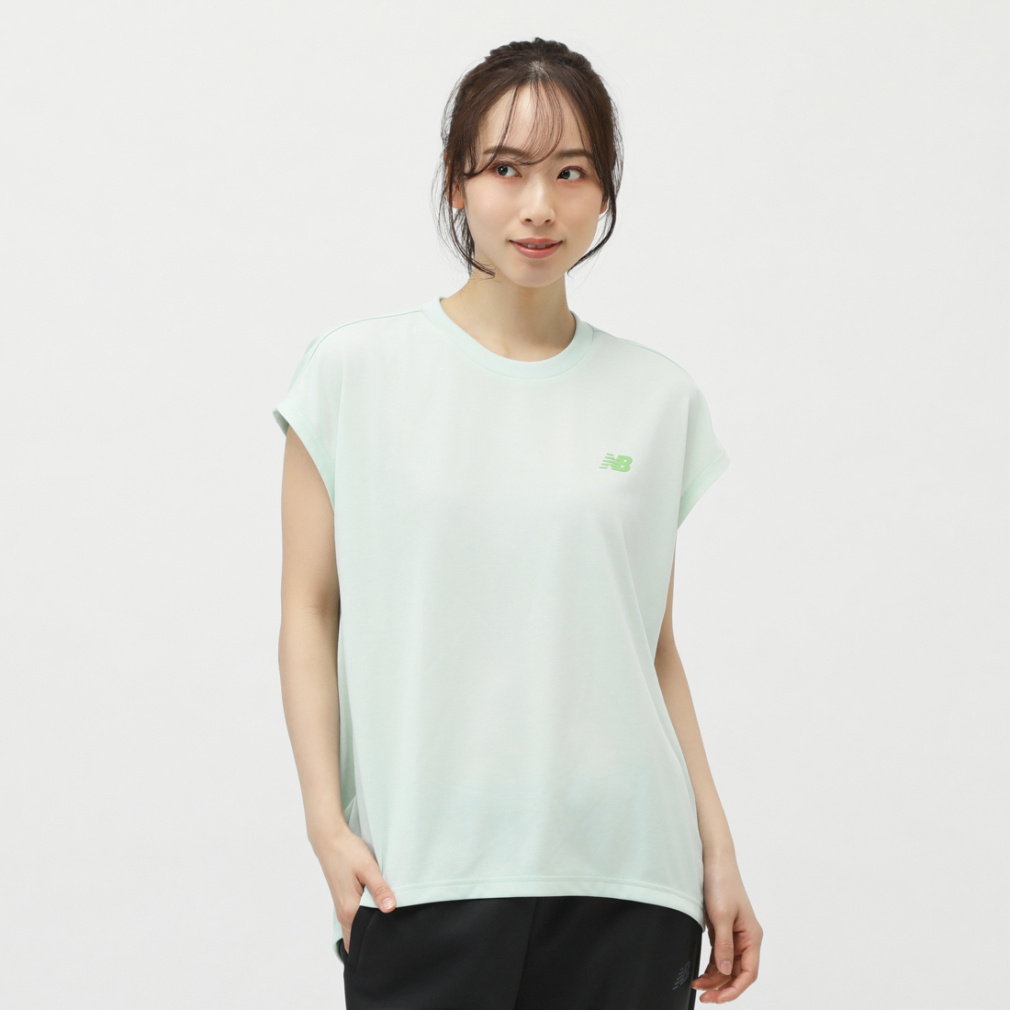 THE CITY フレンチスリーブTシャツ(ペールグリーン-S　レディス)