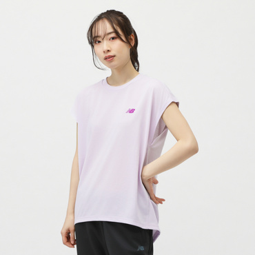 THE CITY フレンチスリーブTシャツ(ライラック-S　レディス)
