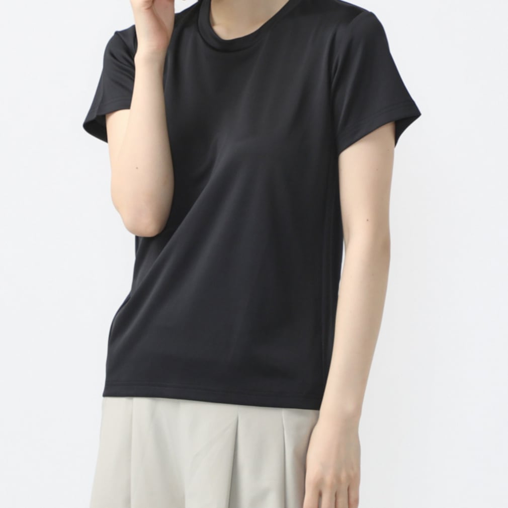 クオリア　Tシャツqualia TYPE-2 ブラック deres デュアリグ（DUARIG）（メンズ）ドライプラス 15UV ニット AIR Tシャツ