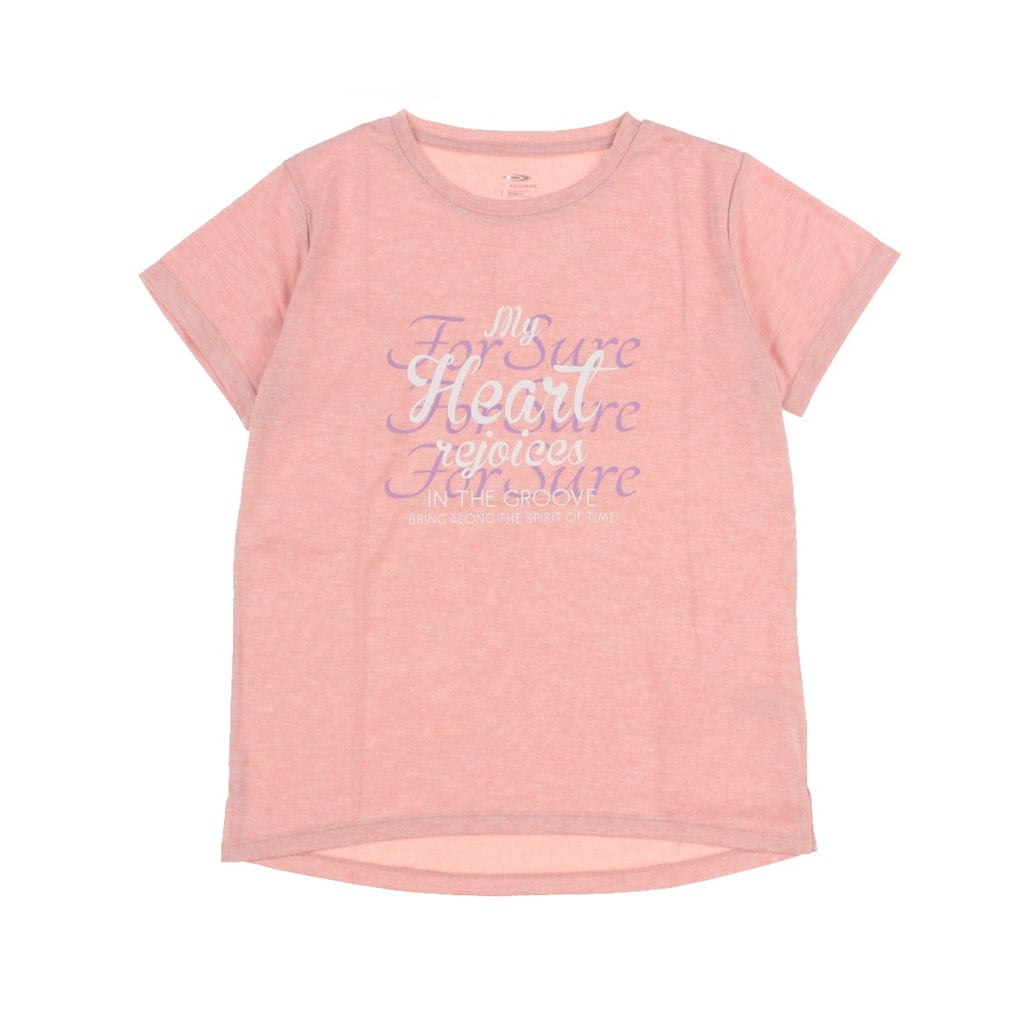 半袖 ドライグラフィックTシャツ(ペールピンク-S)