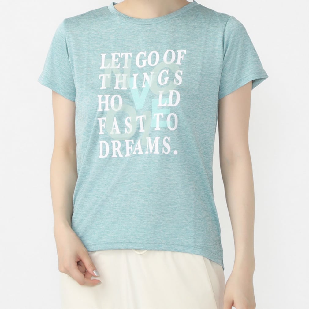 ドライグラフィックTシャツ(グリーン-S)