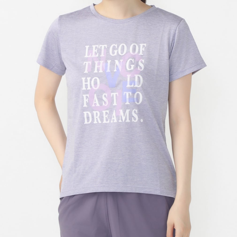 ドライグラフィックTシャツ(ラベンダー-S)