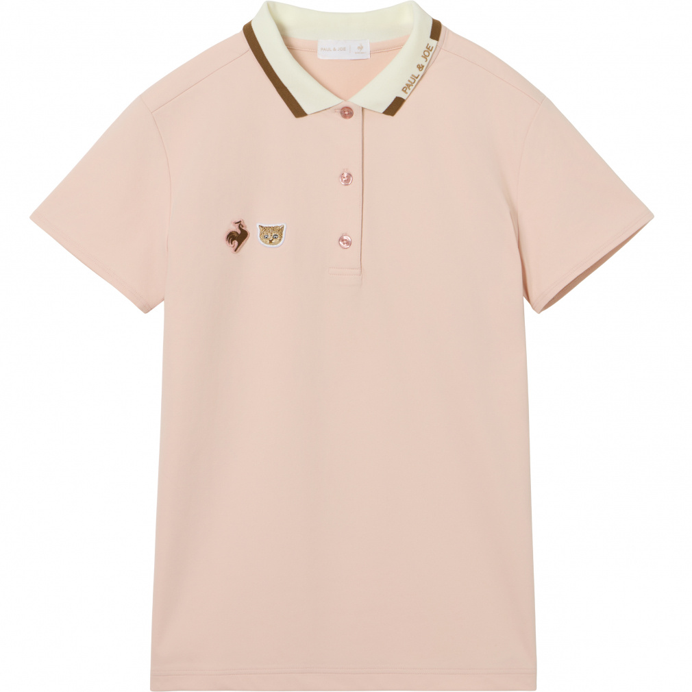 ポールアンドジョーコラボ ヘランカ半袖ポロシャツ(グレッシュピンク-M)