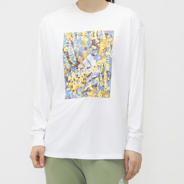 W FLORAL LS Tシャツ