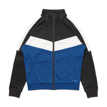 トラックジャケット(ネイビー×ロイヤルブルー-100cm)