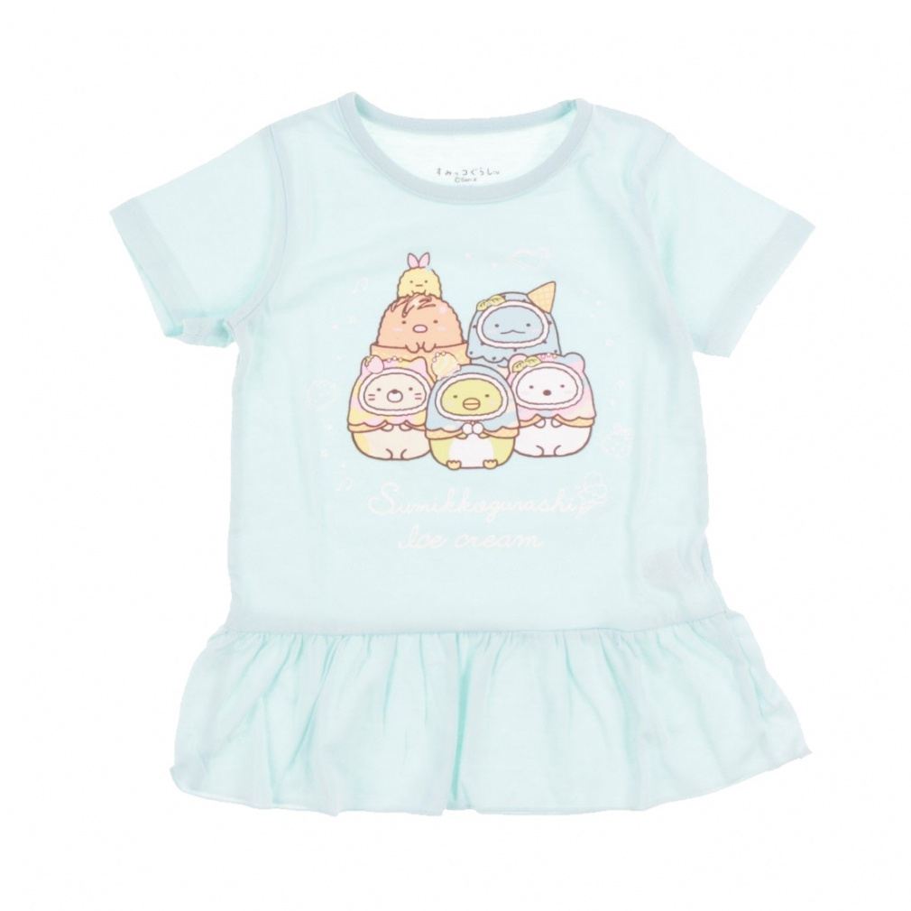 ファインプラス ジュニア キッズ 子供 半袖 Tシャツ すみっコぐらし GIRLS ペンペンアイス フリルT 22863194 スポーツウェア FINE PLUS