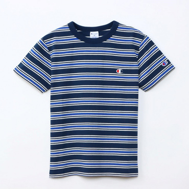 ボーダー半袖Tシャツ SHORT SLEEVE T-SHIRT(ネイビー-100cm)