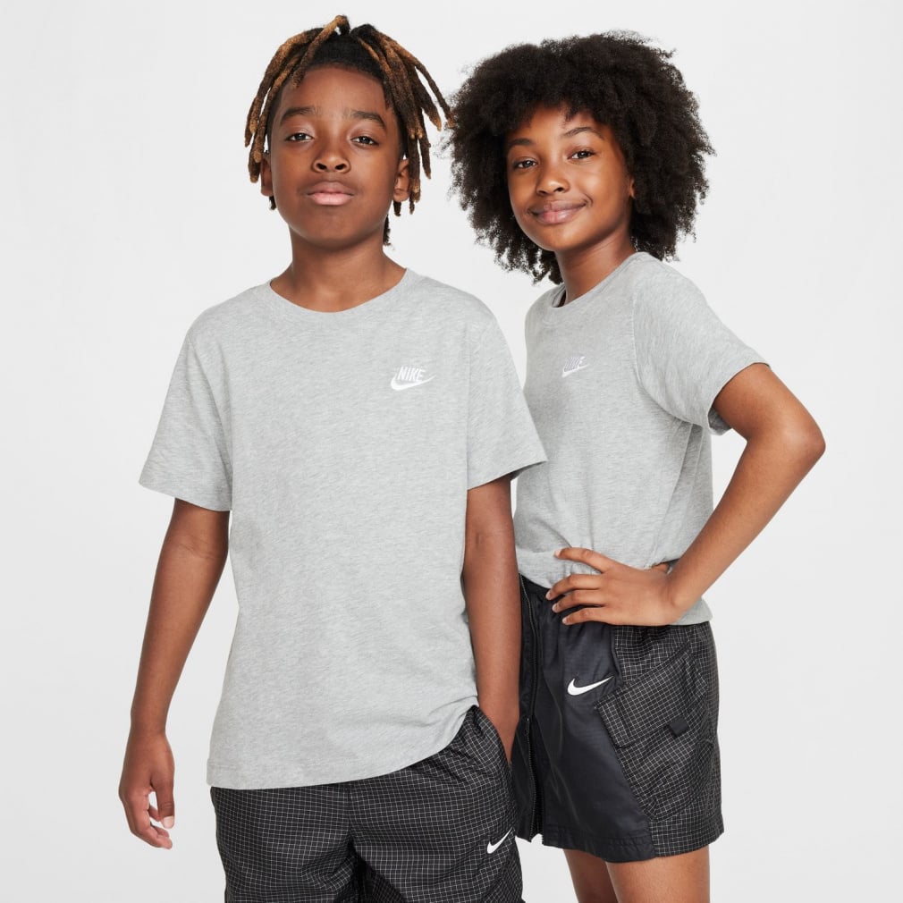 YTH NSW EMB フューチュラ LBR S/S Tシャツ(ミデアムグレー-130cm)