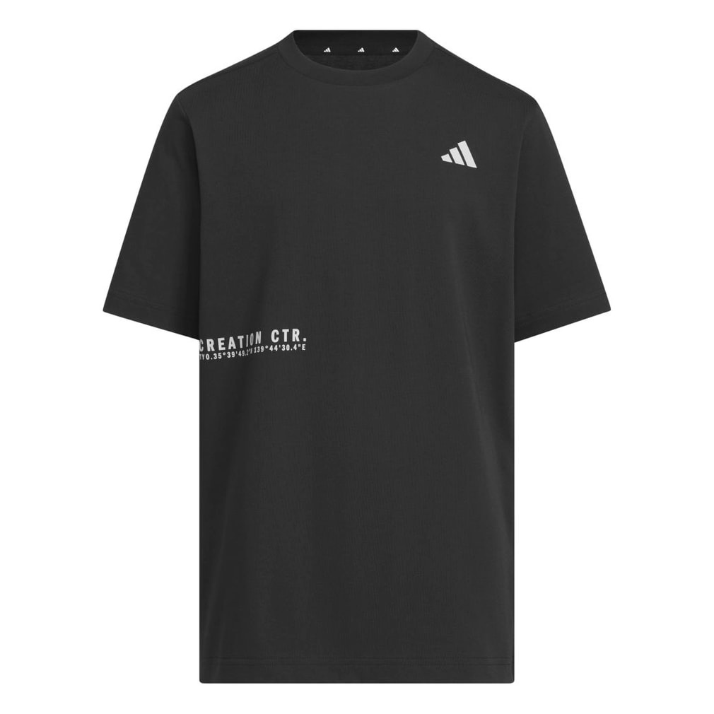 キッズ ブランドラブ ルーズフィット シングルジャージー 半袖Tシャツ(ブラック-130cm)