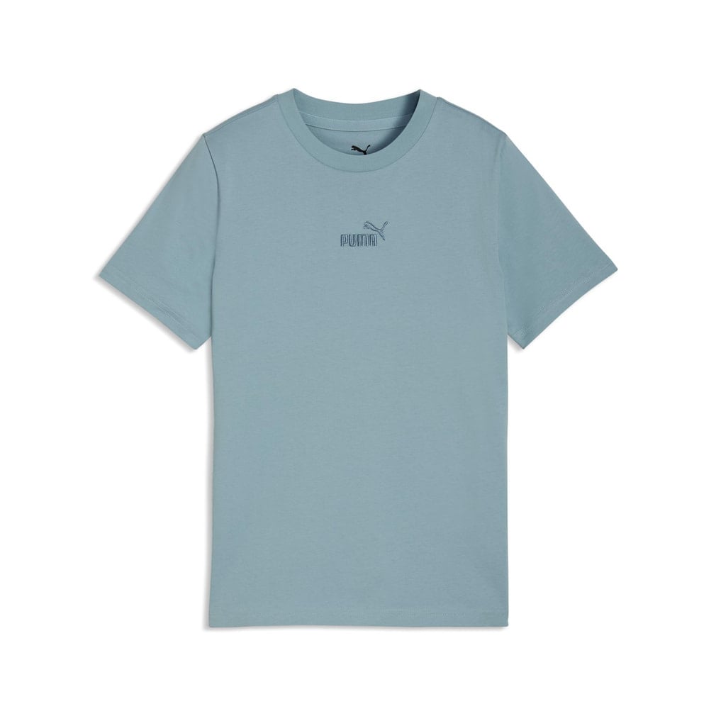 ESS スモール NO.1 ロゴ センタード Tシャツ(ペールブルー-120cm)