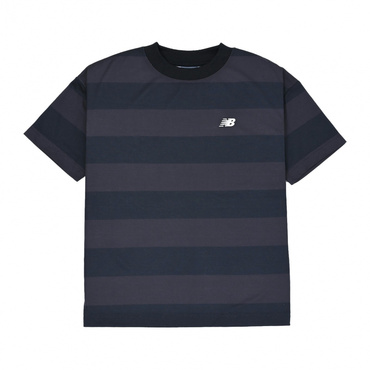 スリーブTシャツ コットンライク NB DRY ボーダーショート(ブラック×グレー-130cm)