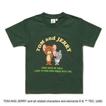 Tom and Jerry フロントグラフィックTシャツ ジェリー＆タフィー