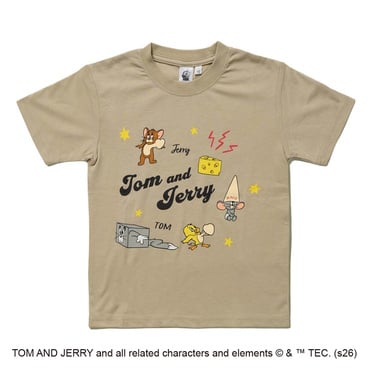 Tom and Jerry フロントグラフィックTシャツ スター