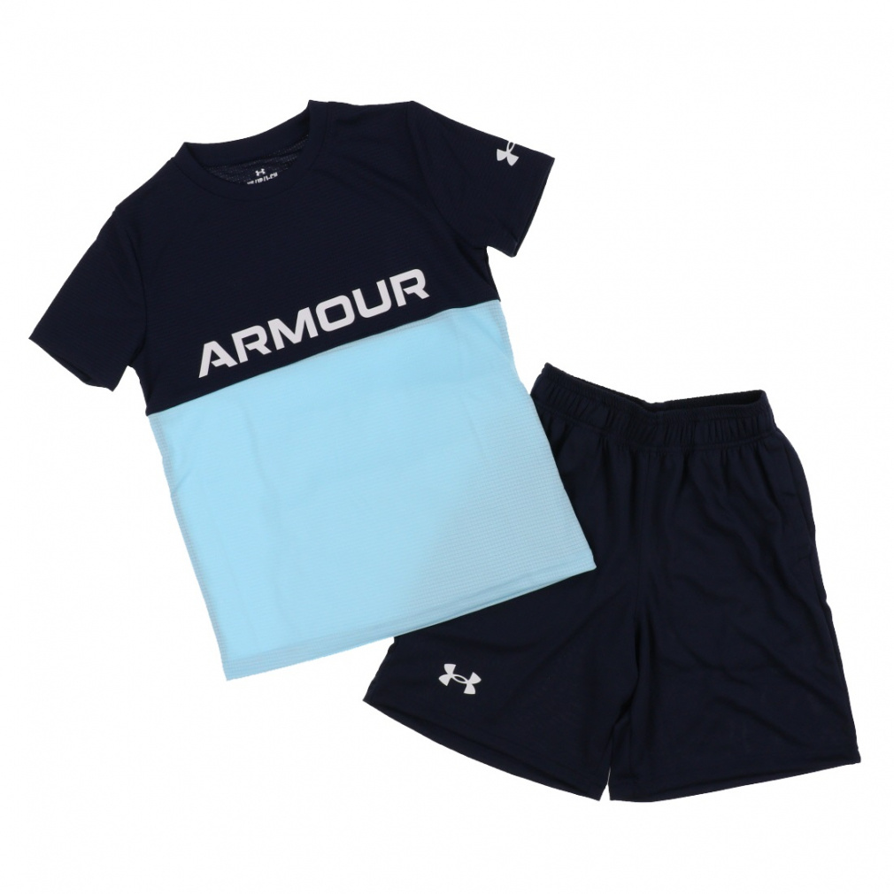アンダーアーマー ジュニア キッズ 子供 Tシャツ ハーフパンツ セット UAテック カラーブロック Tシャツ&ショーツセット 6001343 スポーツウェア UNDER ARMOUR