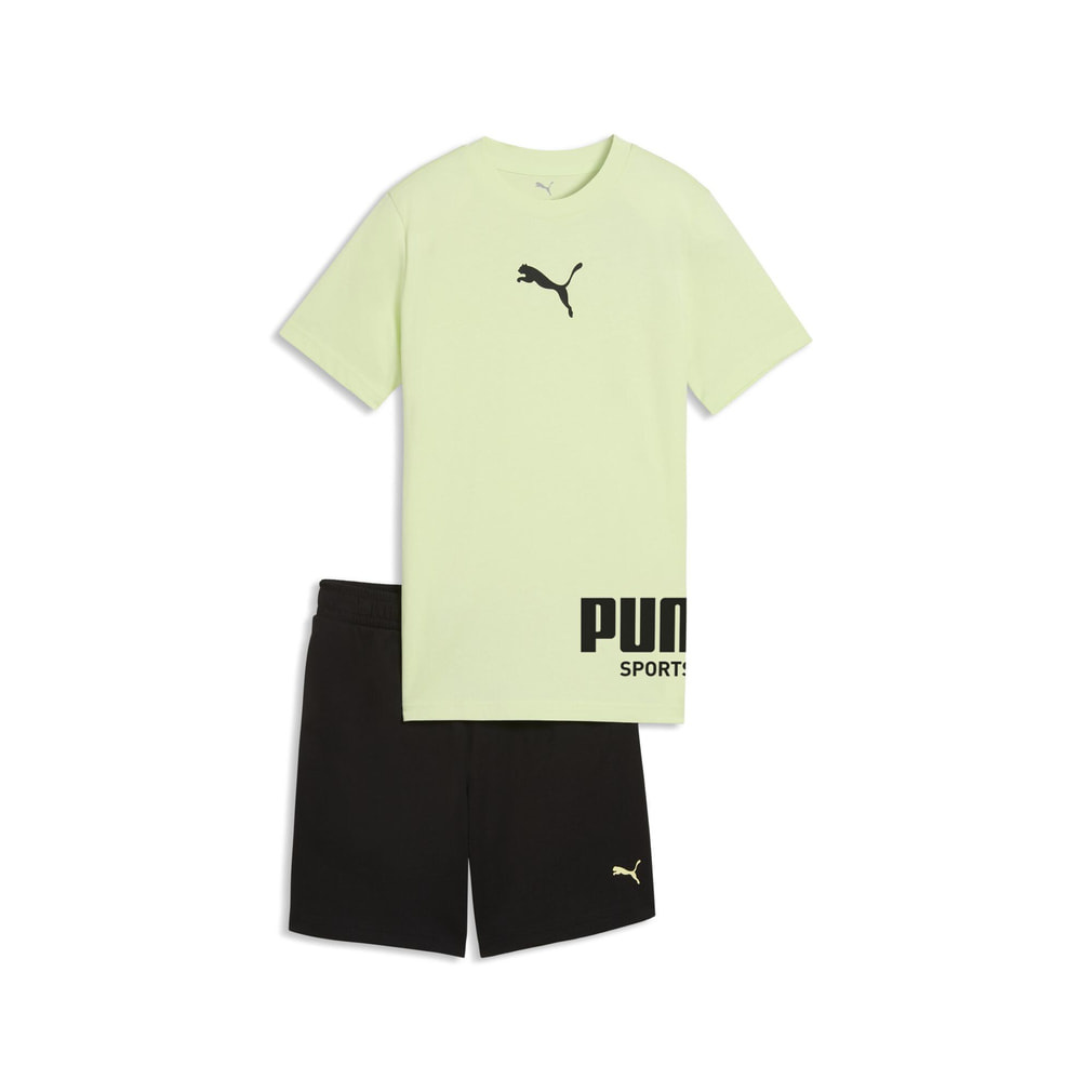 PUMA SPORT Tシャツ AND ショートPT セット B(ペールイエロー-120cm)