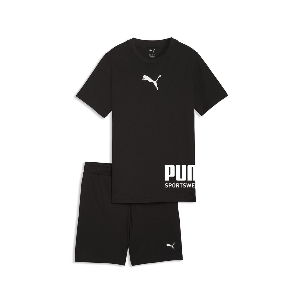 PUMA SPORT Tシャツ AND ショートPT セット B(ブラック-120cm)