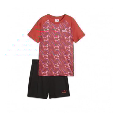 TAD ESS ポリ AOP Tシャツ AND ショーツ セット B