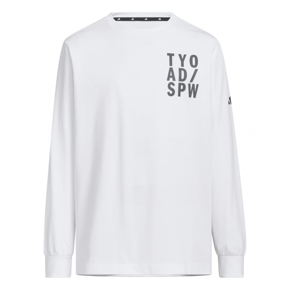 キッズ ブランド ラブ ルーズフィット シングルジャージー 長袖 Tシャツ(ホワイト-130cm)