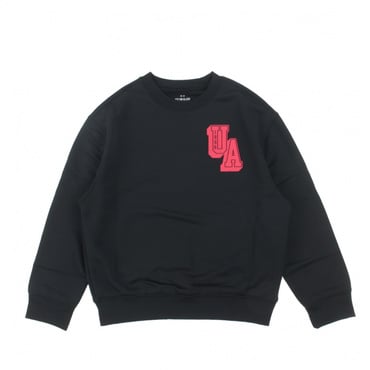 UAテック テリー オーバーサイズド カレッジ クレスト ロゴ クルー