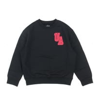 UAテック テリー オーバーサイズド カレッジ クレスト ロゴ クルー