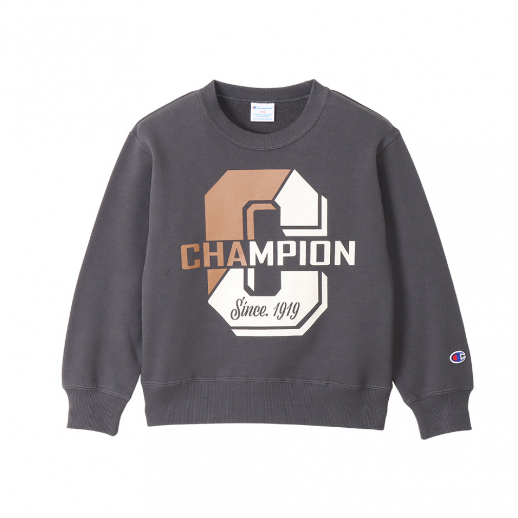スウェット トレーナー CREW NECK SWEAT(チャコールグレー-100cm)