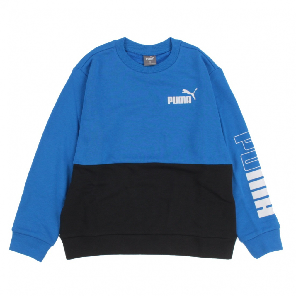 POWER クルー スウェット TR(ブルー×ネイビー-100cm)