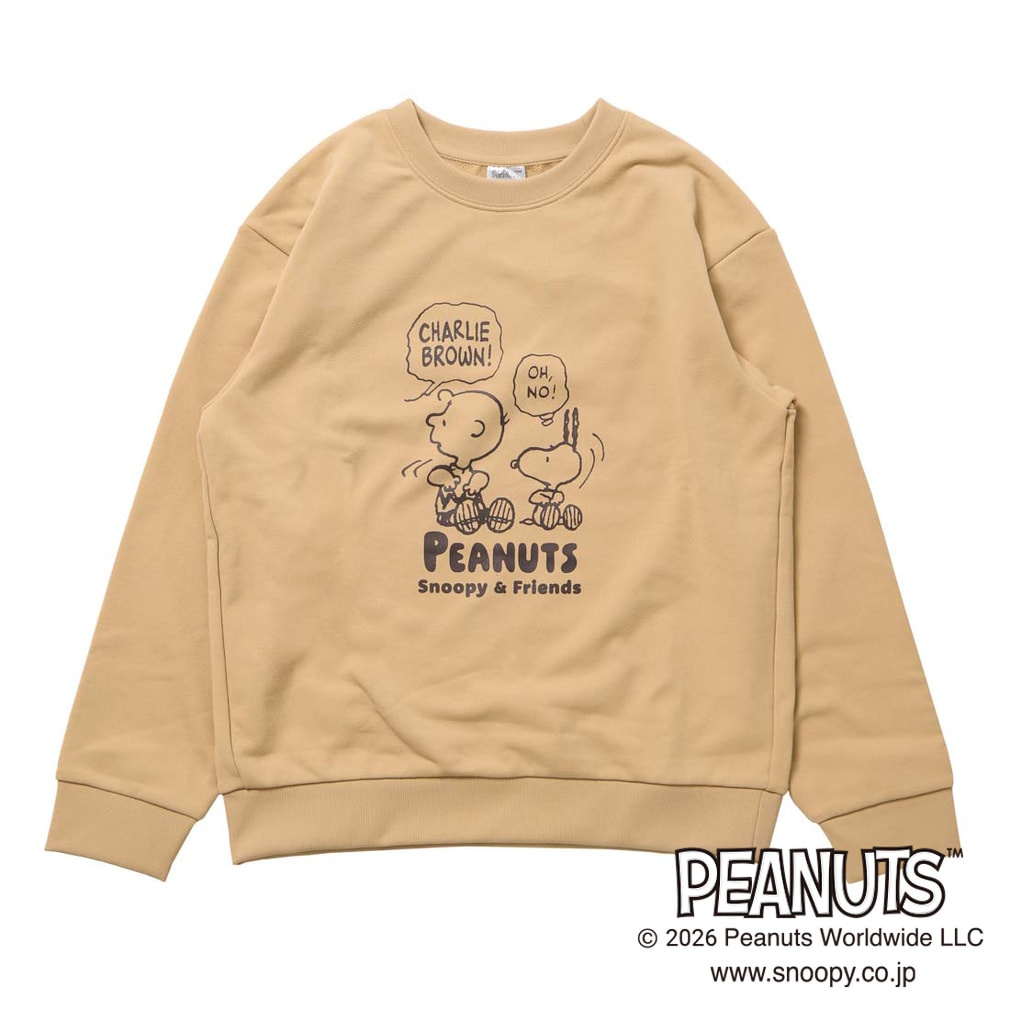 新品ピーナッツスウェットL2点セット ピーナッツ スヌーピー ジュニア キッズ 子供 スウェット トレーナー
