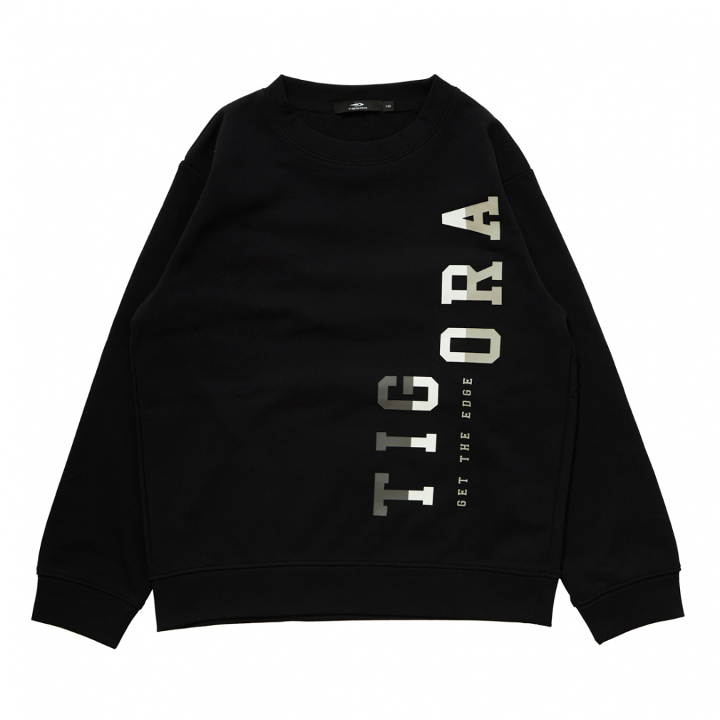 ドライ裏毛スウェットシャツ(ブラック-100cm)