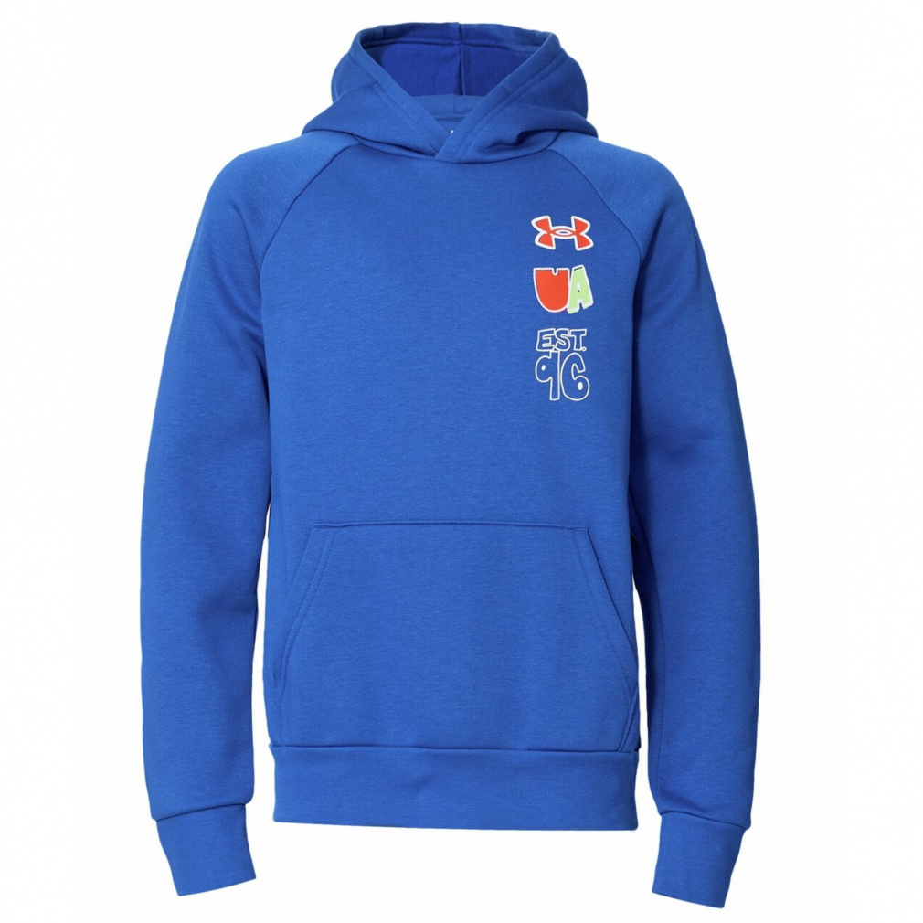 UAライバルフリース スケッチパック フーディー(ピーコックブルー-120cm)