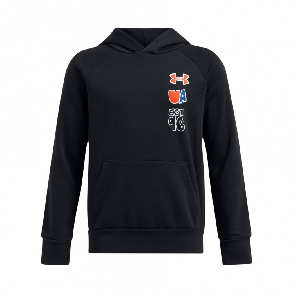 UAライバルフリース スケッチパック フーディー(ブラック-120cm)