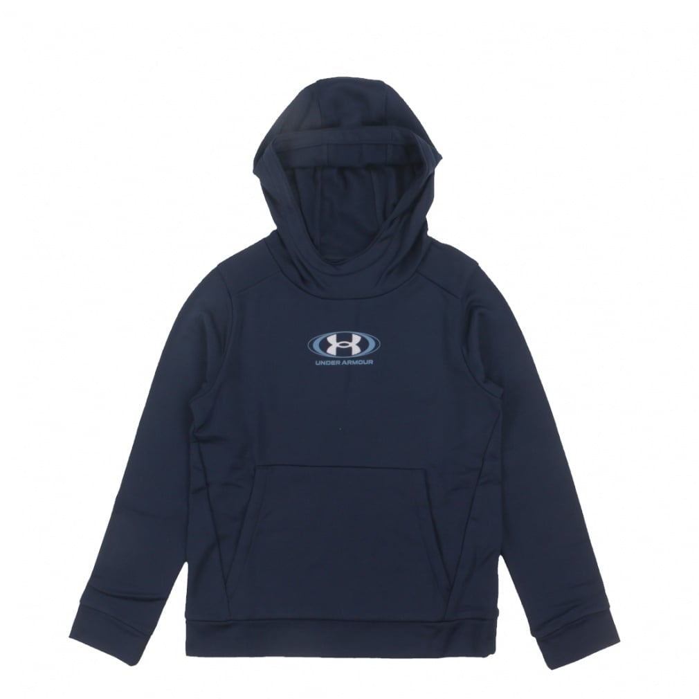 UAアーマーフリース スターライト ロゴ フーディー(ネイビー-120cm)