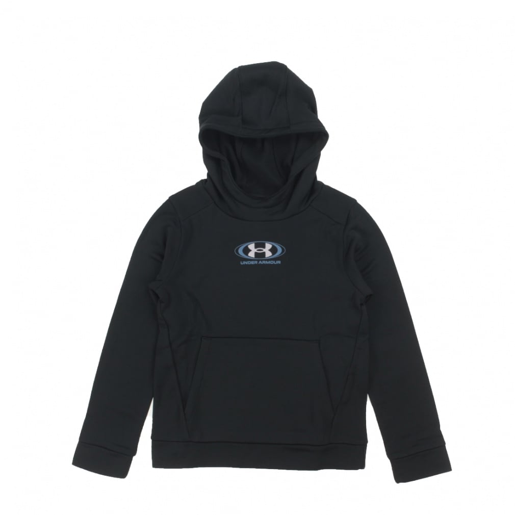 UAアーマーフリース スターライト ロゴ フーディー(ブラック-120cm)
