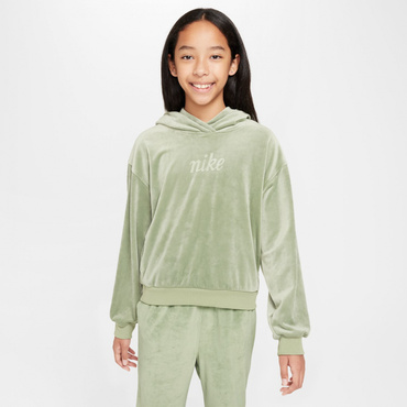 YTH ガールズ NSW コージー プルオーバー L/S フーディ(スモークグリーン-130cm)