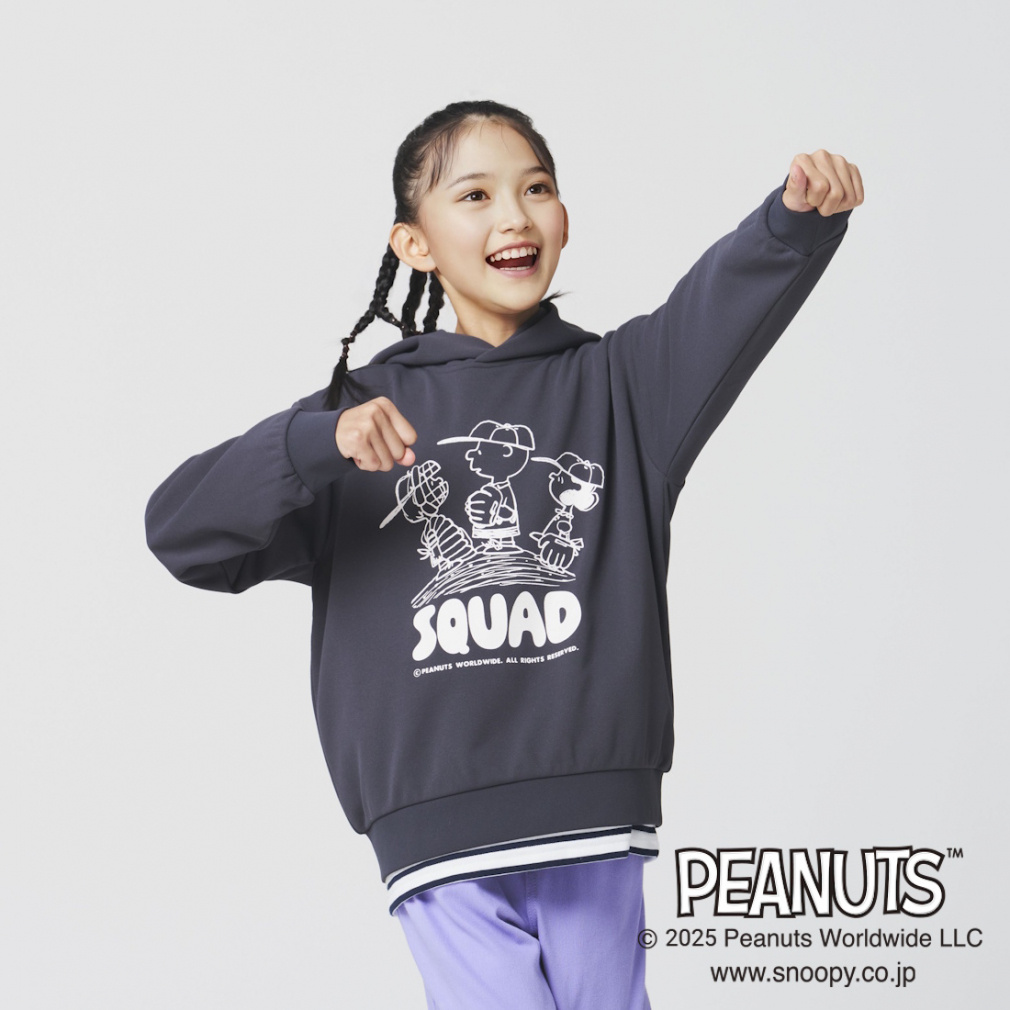 ドライ裏毛スウェットパーカー(チャコールグレー-100cm)