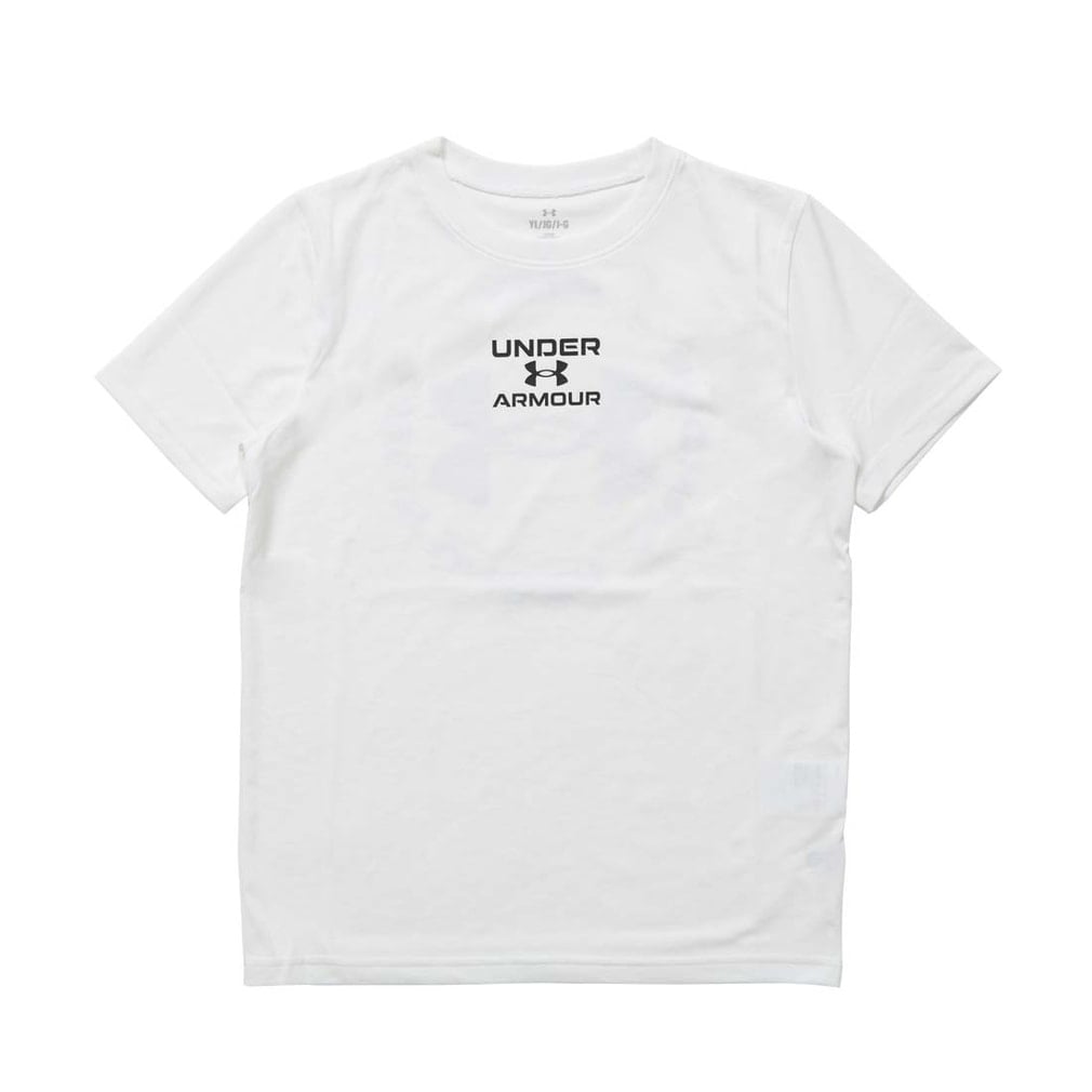 UAテック サークルロゴ ショートスリーブ シャツ(ホワイト-130cm)