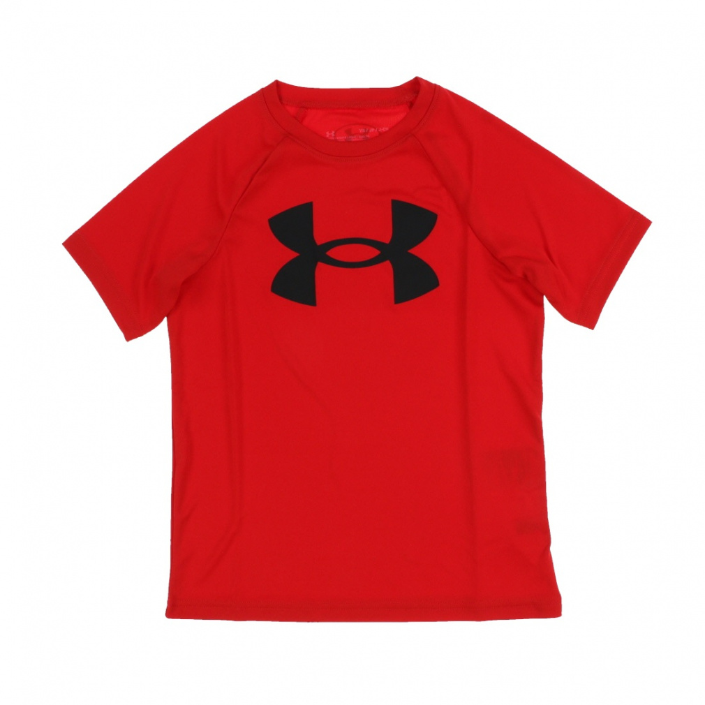 UAテック ビッグロゴ ショートスリーブTシャツ(レッド-120cm)