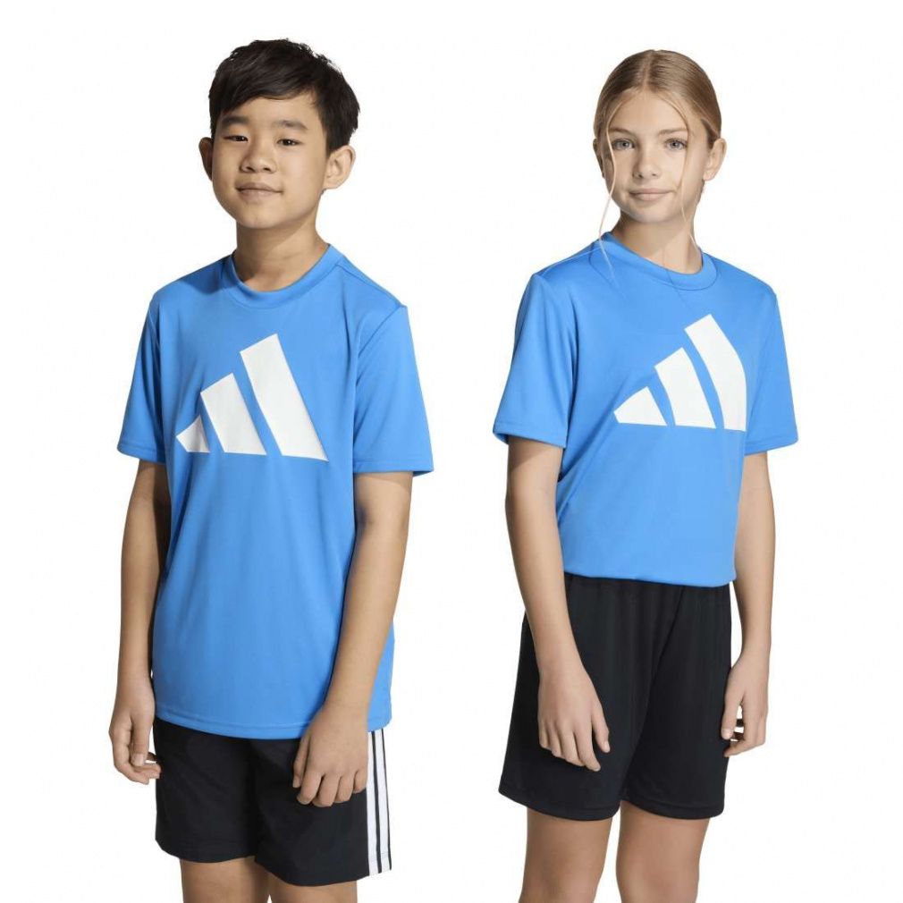 トレイン エッセンシャルズ ビッグロゴ 半袖Tシャツ(ブルー-130cm)