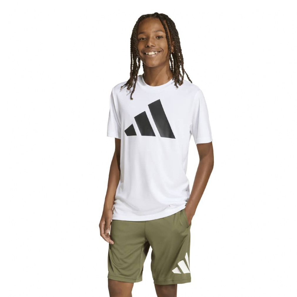 トレイン エッセンシャルズ ビッグロゴ 半袖Tシャツ(ホワイト-130cm)