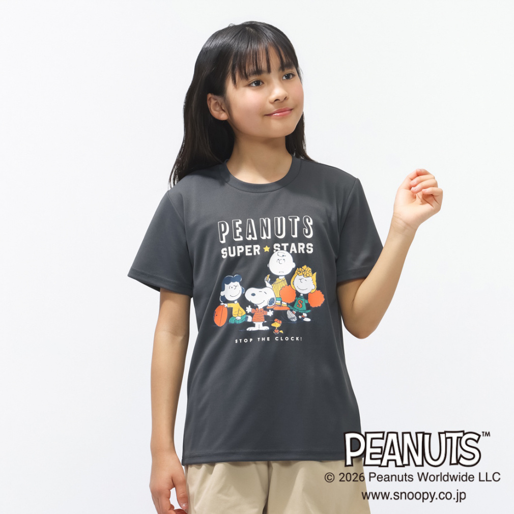 ICOOL 遮熱UV グラフィックTシャツ 集合 TIGORA(ダークグレー-100cm)