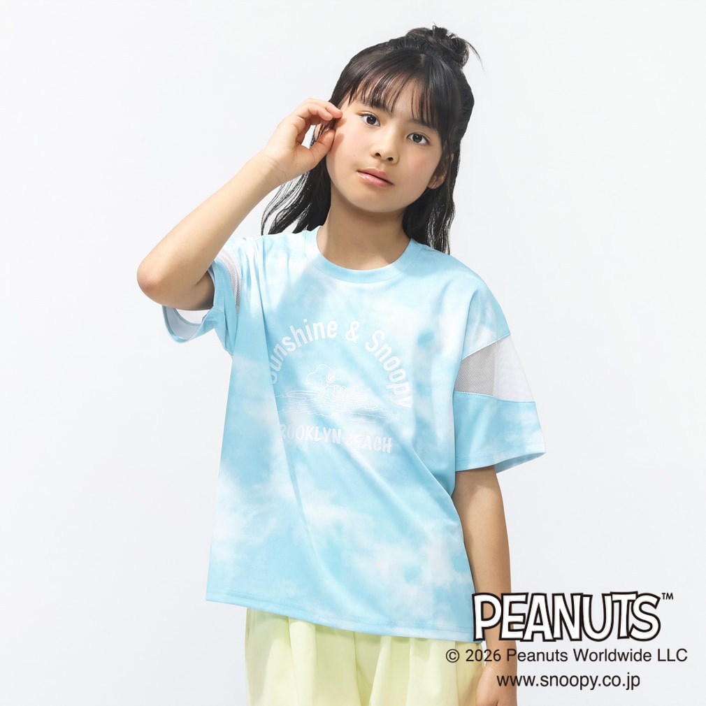 iCOOL 遮熱UV 袖メッシュTシャツ TIGORA(サックスブルー-110cm)