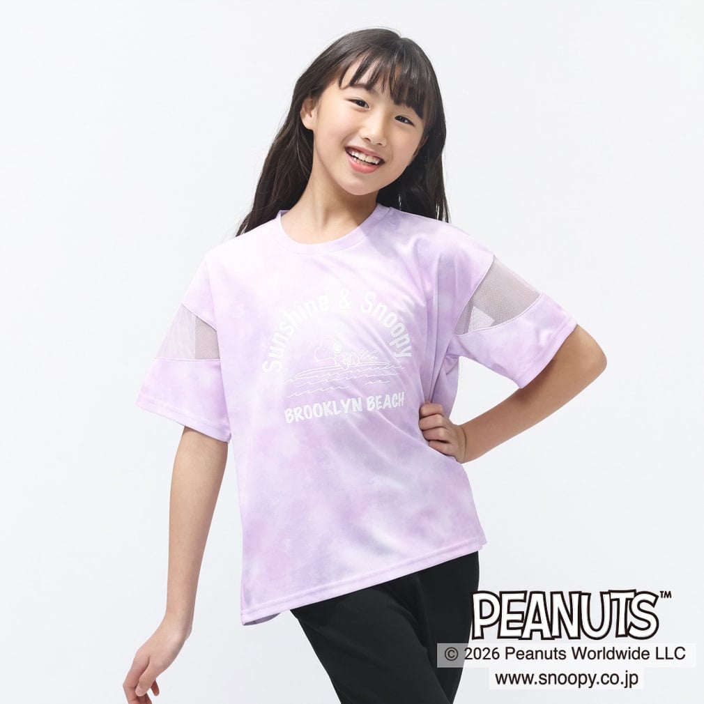 iCOOL 遮熱UV 袖メッシュTシャツ TIGORA(ラベンダー-110cm)