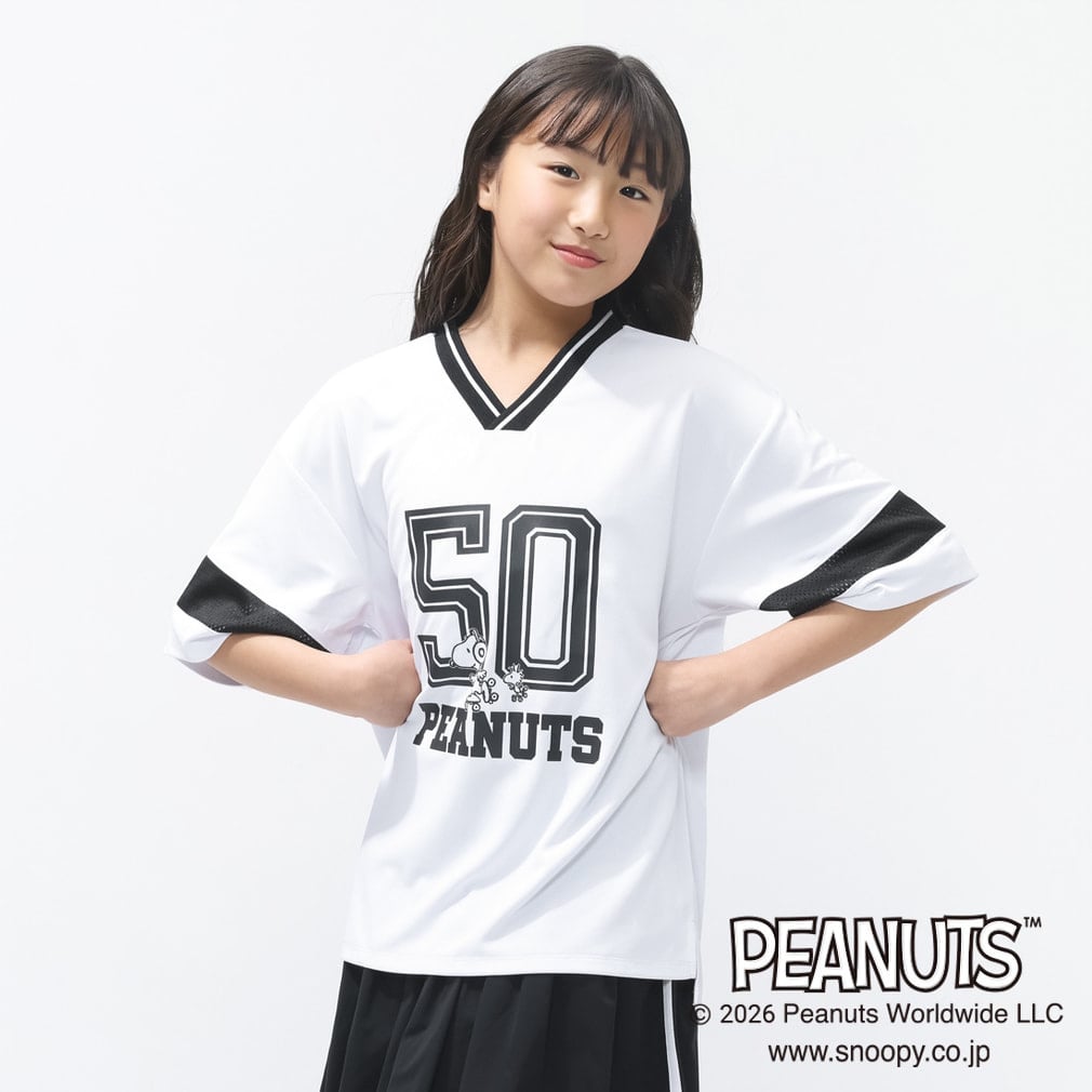 iCOOL 遮熱UV フットボールTシャツ TIGORA(ホワイト-120cm)