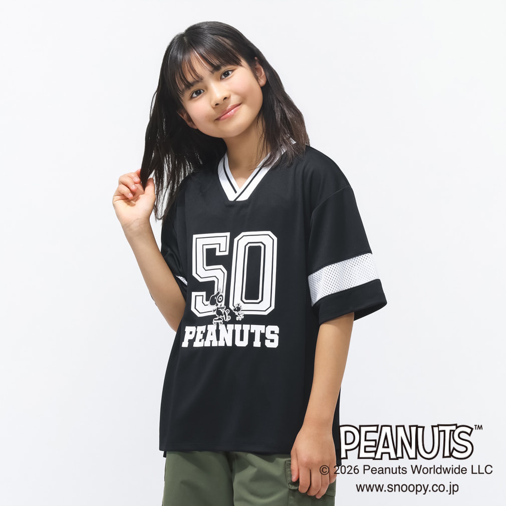 iCOOL 遮熱UV フットボールTシャツ TIGORA(ブラック-120cm)