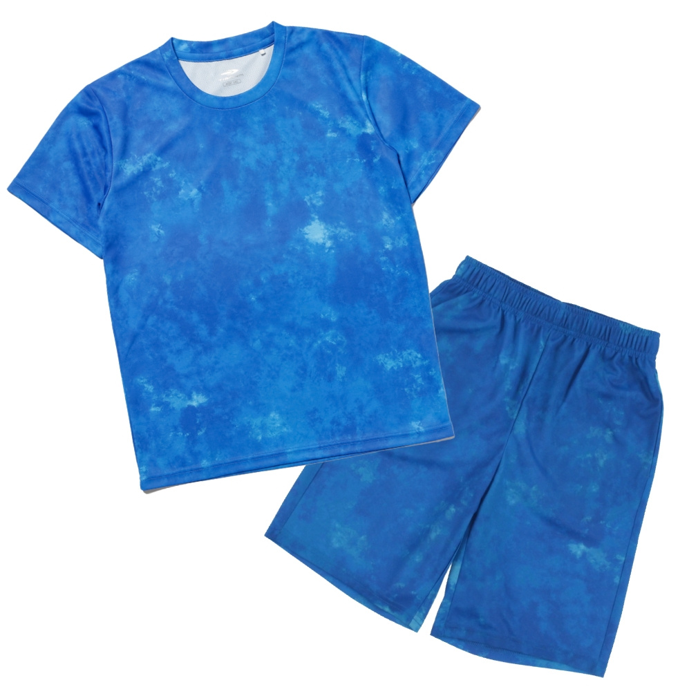 iCOOL Tシャツ ショートパンツ 上下セット(ブルー-100)
