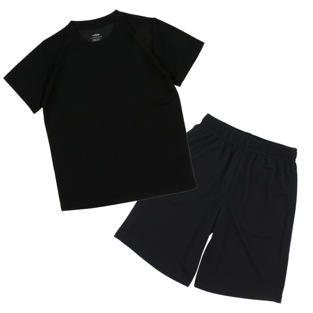 iCOOL Tシャツ ショートパンツ 上下セット(ブラック-100)