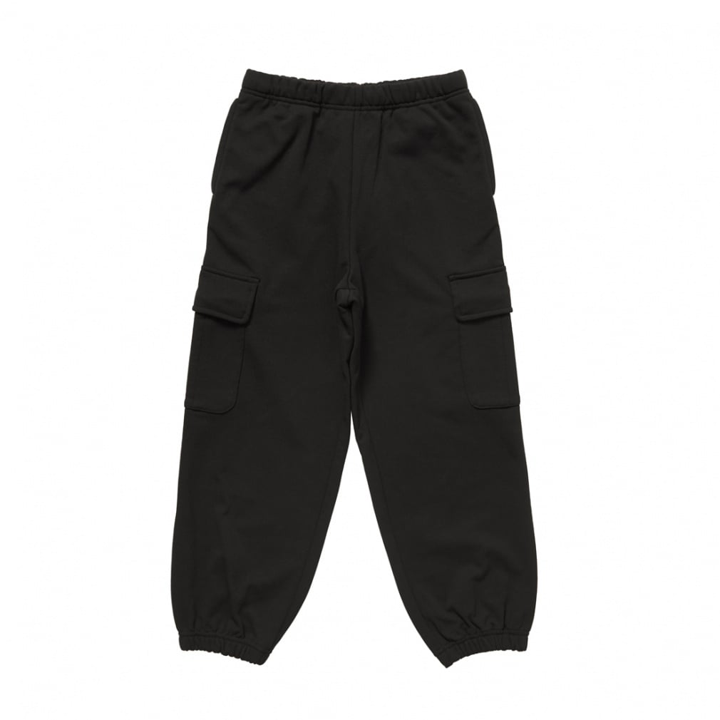 ドライ裏毛カーゴパンツ(ブラック-100cm)