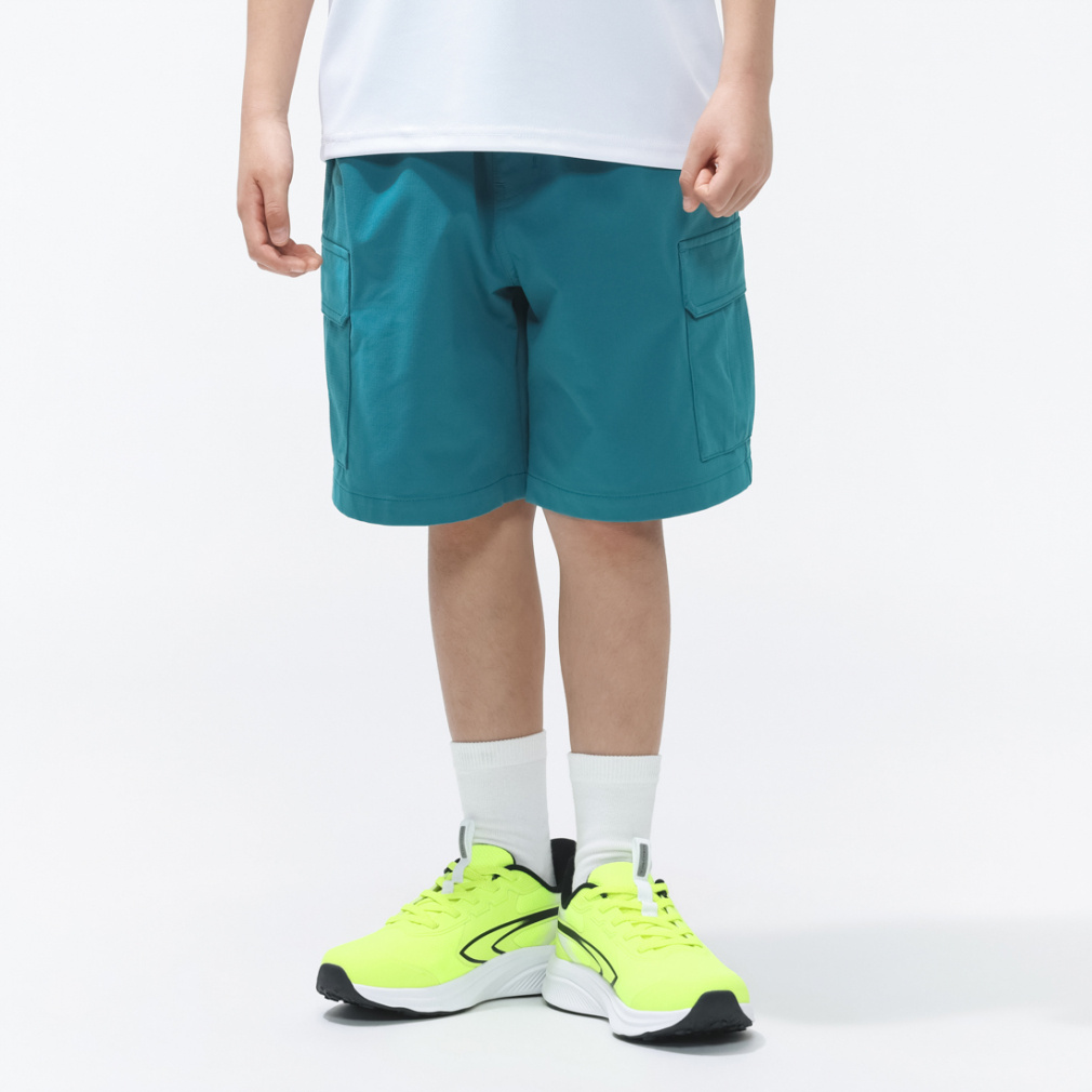 撥水カーゴショーツ(ピーコックグリン-100cm)