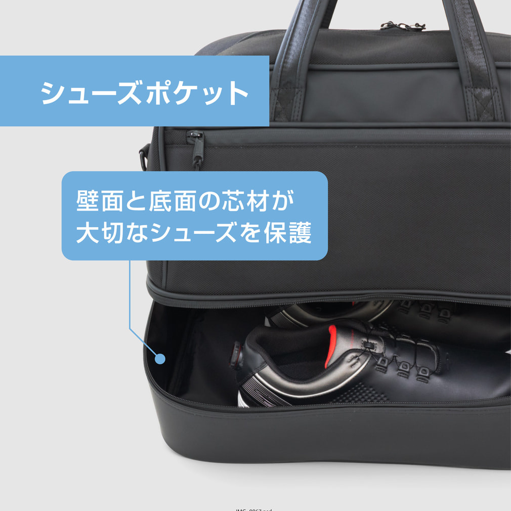ティゴラ シューズ収納2層式ボストンバッグ メンズ ゴルフ ボストン