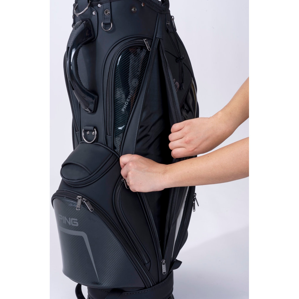 PING ゴルフ キャディバッグ ブラック×ブロンズ ピン CB-U2605 ブラック (39286-01) ゴルフ キャディバッグ 9型 PING