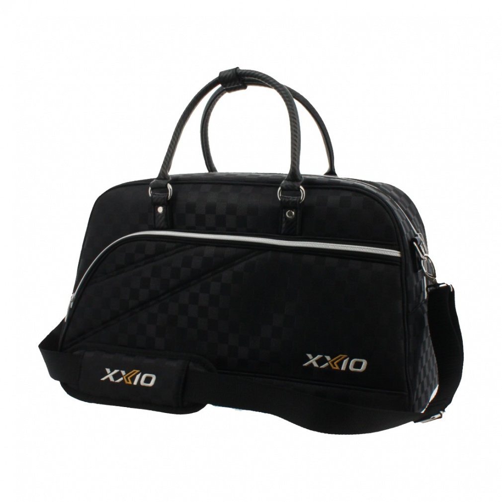 XXIO ゴルフバッグ ブラック チェック柄 ボストンシューズバックセット XXIO ゴルフバッグ ブラック チェック柄 ボストンシューズバックセット